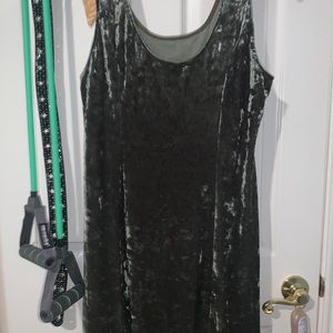 Velvet green dress